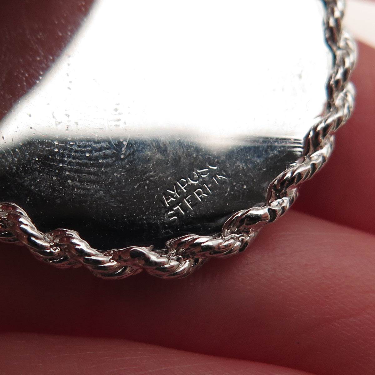 JAY POSON 925 Sterling Silver Vintage Merry Christmas Candle Charm Pendant