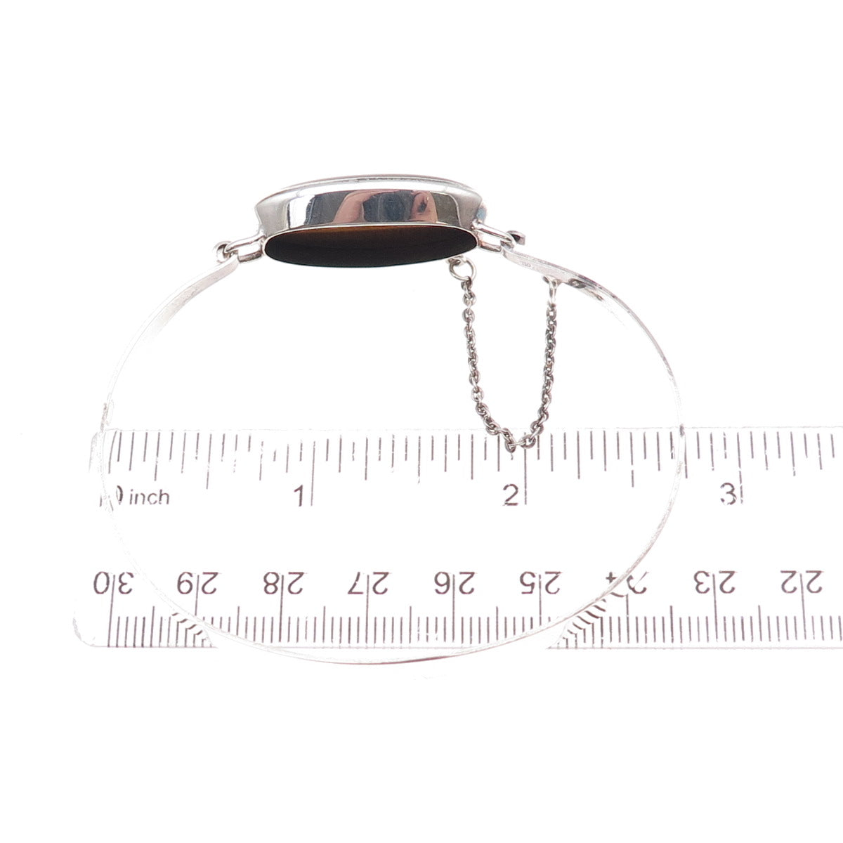 Kultasepat Salovaara 925H Sterling Vintage 1971 Finland Tiger Eye Bracelet 7"