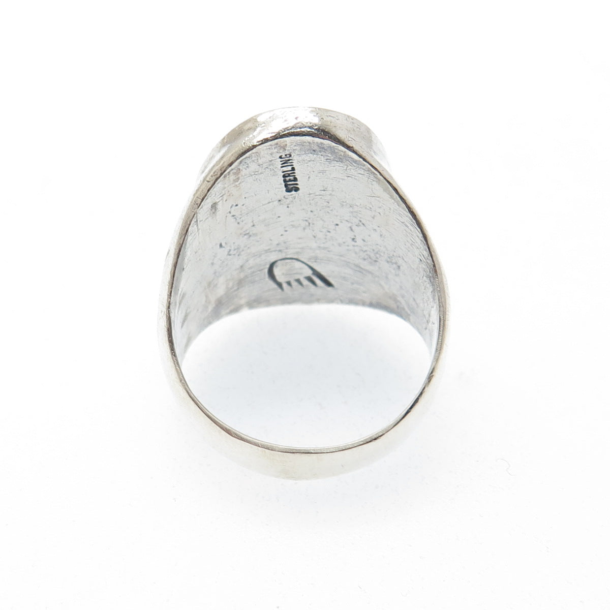 ANDREW SAUFKIE HOPI Old Pawn Sterling Silver Vintage Bear Paw Ring Size 11.25
