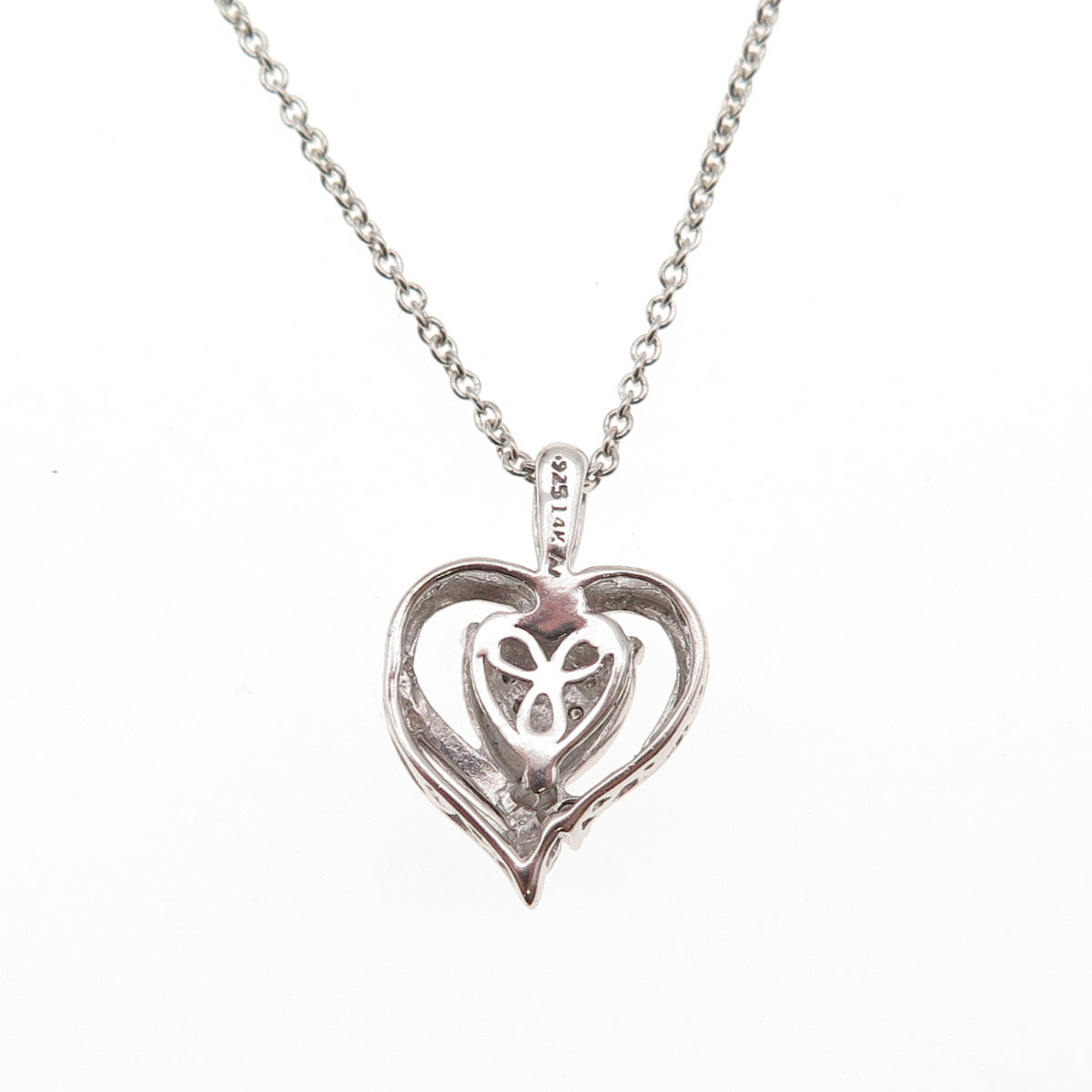 Alwand Vahan 925 Sterling 14K Gold Real Diamond Heart Cable Chain Necklace 18"