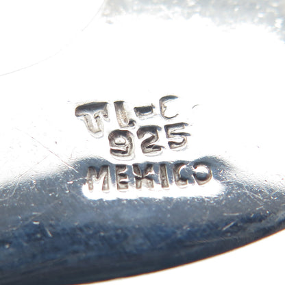 925 Sterling Silver Vintage Mexico Modernist Open Heart Pin Brooch