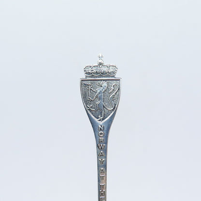 925S Sterling Silver Vintage Norway Th Marthinsen Coat of Arms Spoon