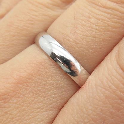 925 Sterling Silver Turkey Classic Band Ring Size 8.25