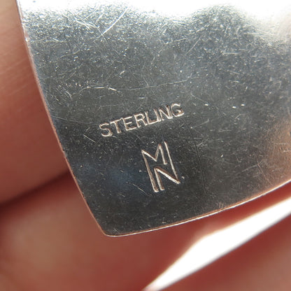 925 Sterling Silver Vintage Enamel Snake Modernist Pendant