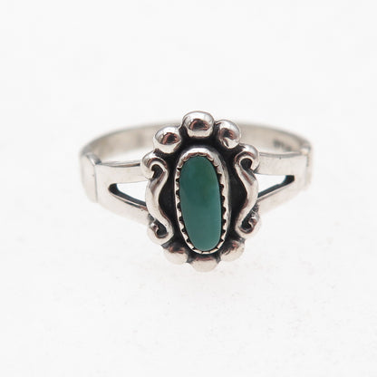 Bell Trading Post Old Pawn 925 Sterling Silver Vintage Turquoise Ring Size 7.25