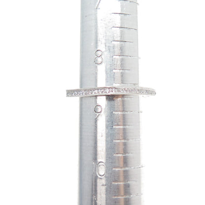 925 Sterling Silver Round-Cut C Z Eternity Stackable Square Band Ring Size 8.75