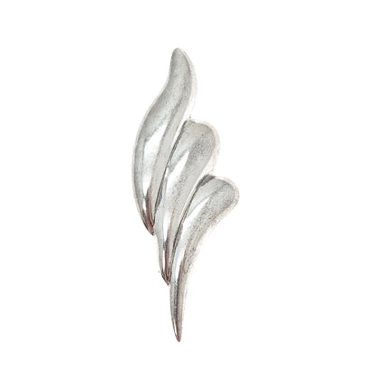 925 Sterling Silver Vintage Modernist Puffy Pin Brooch