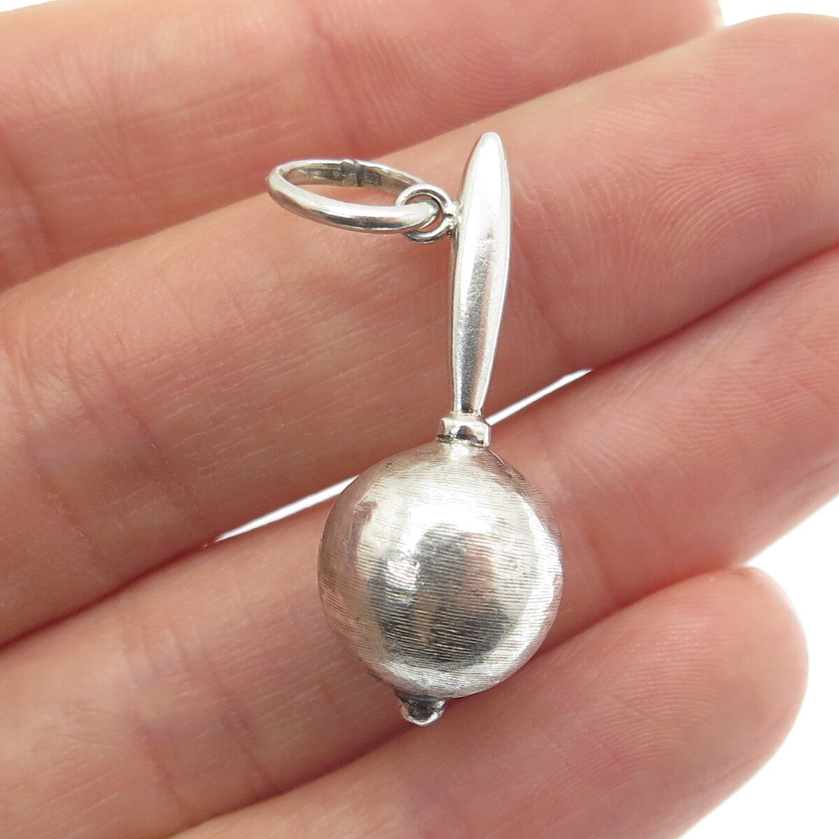 GOSEN 925 Sterling Silver Antique Art Deco Calypso Maracas Charm Pendant