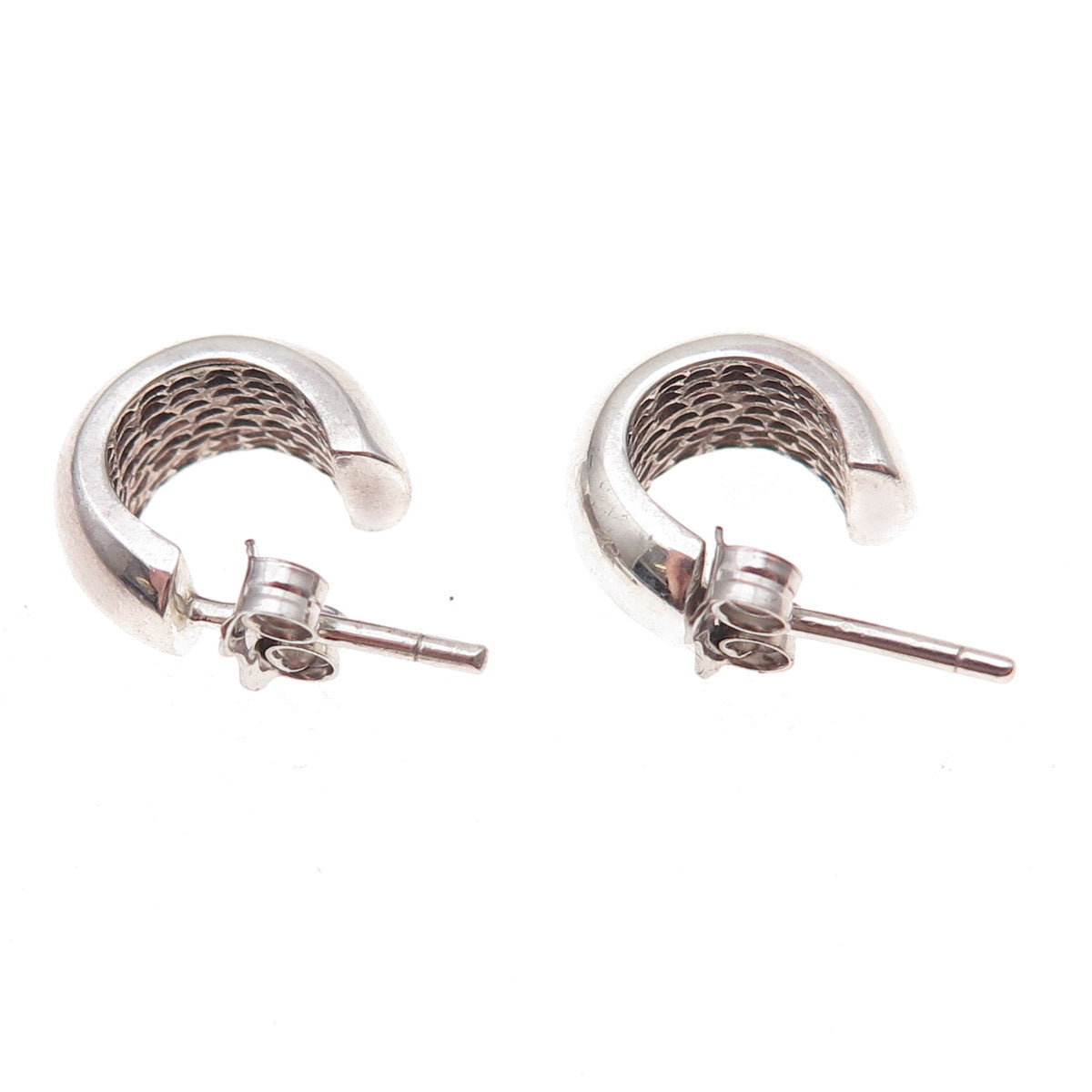 925 Sterling Silver Vintage Hoop Earrings