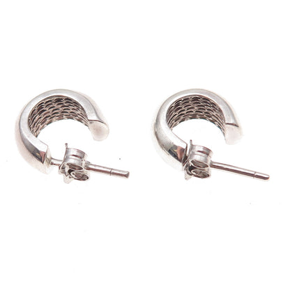 925 Sterling Silver Vintage Hoop Earrings