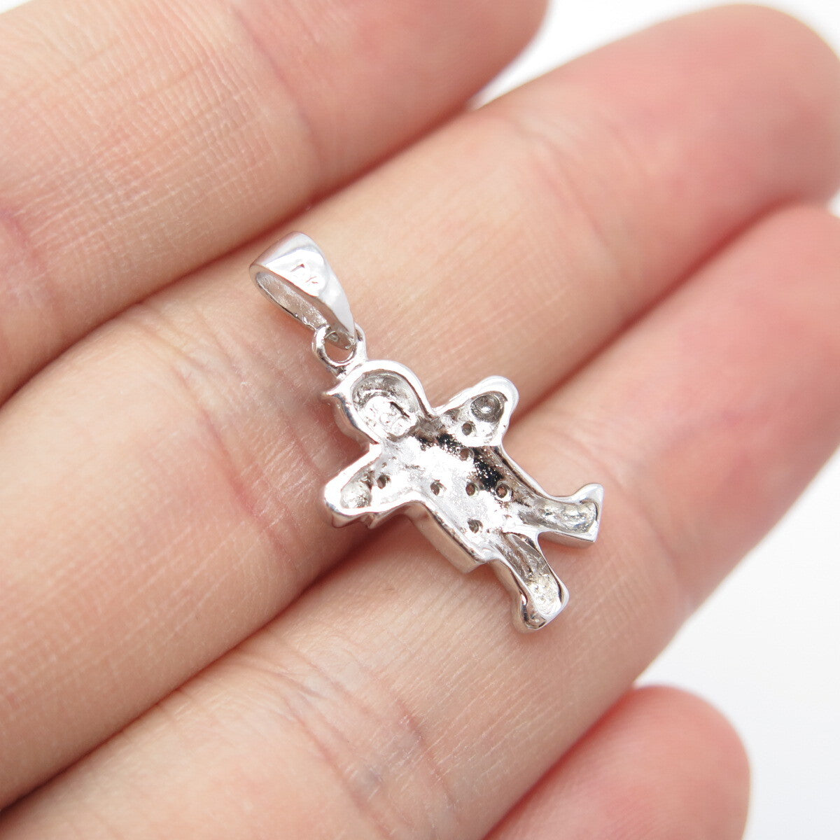 925 Sterling Silver C Z Boy Charm Pendant