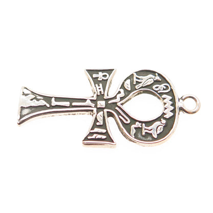 800 Silver Vintage Egyptian Ankh Symbols Pendant