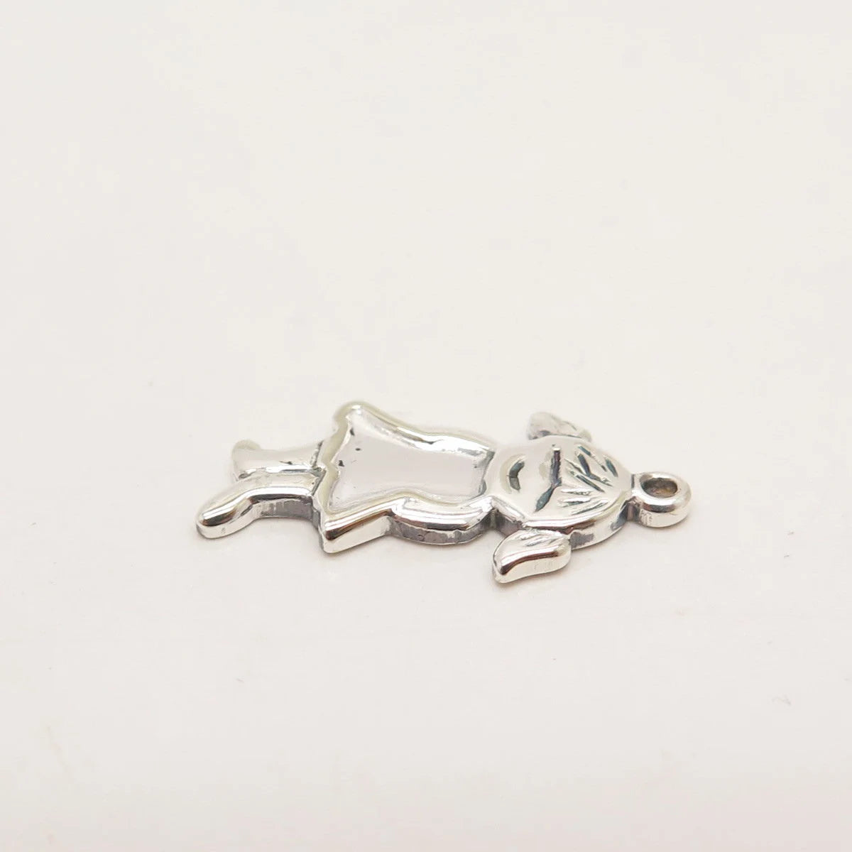 925 Sterling Silver Vintage Girl Charm Pendant
