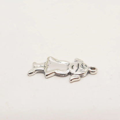 925 Sterling Silver Vintage Girl Charm Pendant