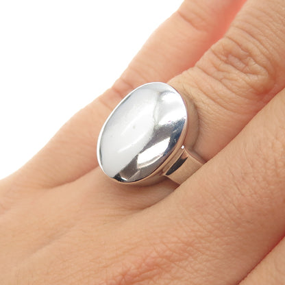 925 Sterling Silver Vintage Modernist Ring Size 6