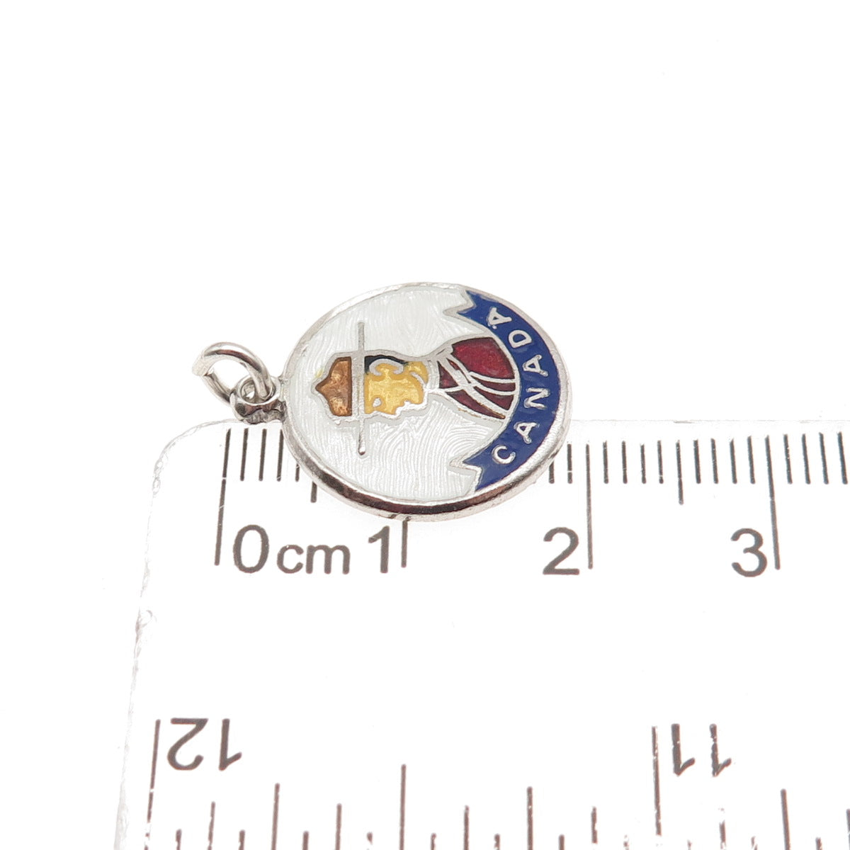 BREADNER CO. Sterling Vintage Enamel Royal Canadian Mounted Police Mini Pendant