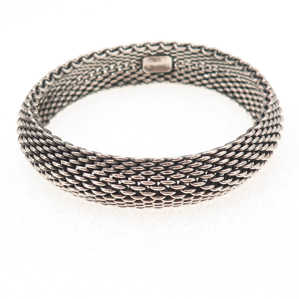 Tiffany & Co. 925 Sterling Silver Vintage Somerset Mesh Bracelet 8"