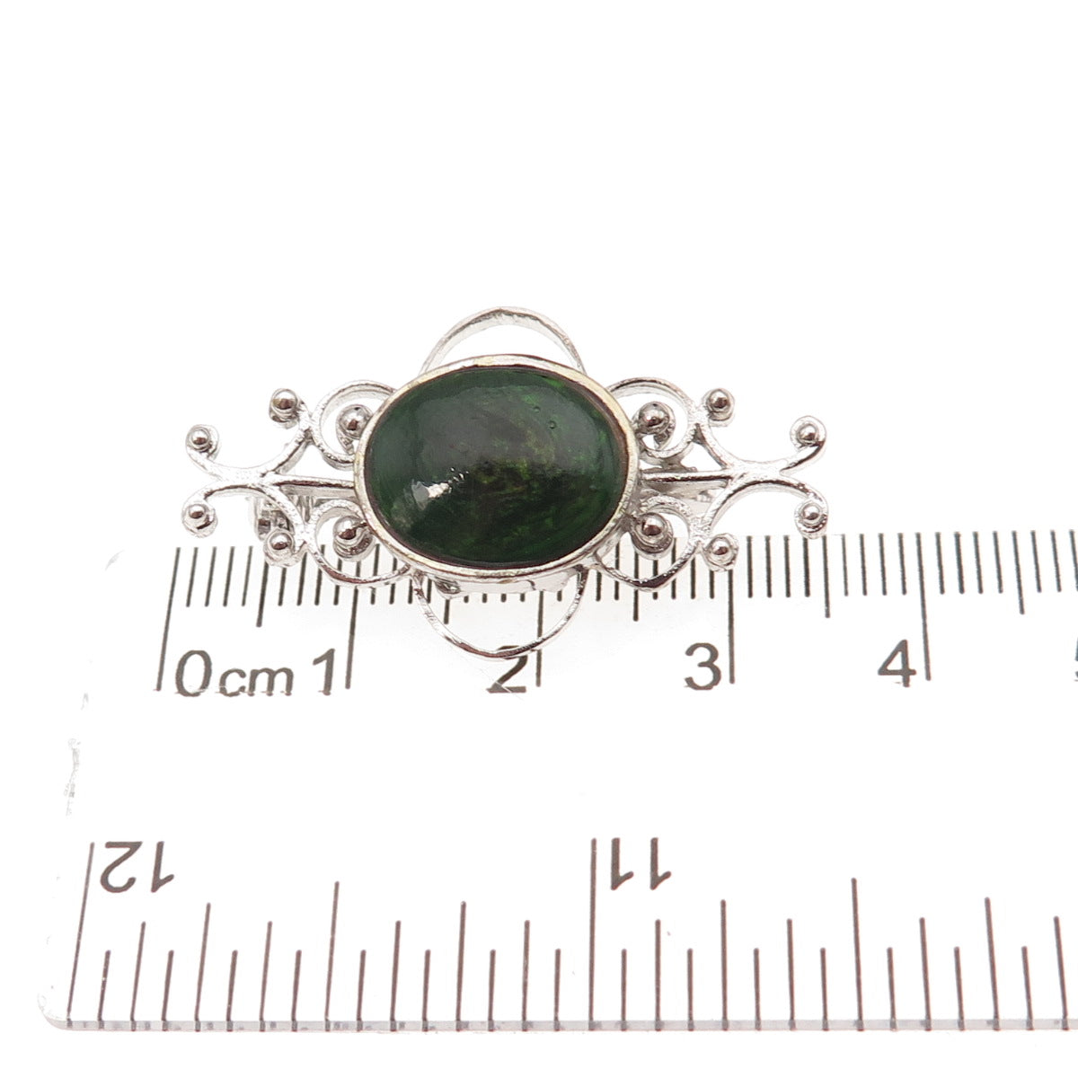 Chapal Zanray 925 Sterling Silver Vintage Enamel Ornate Pin Brooch