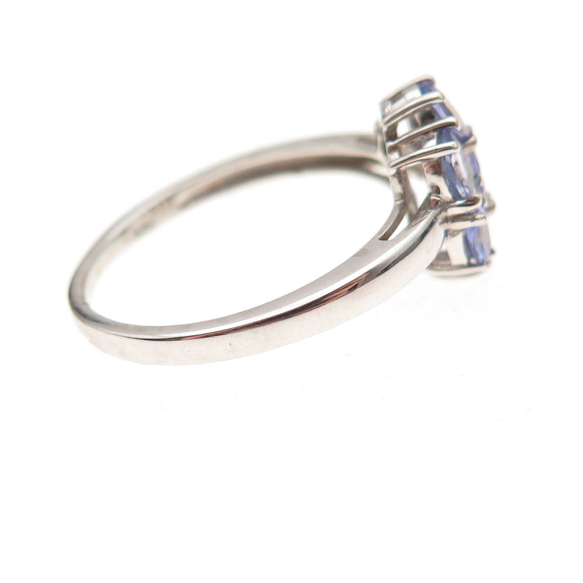 Chuck Clemency 925 Sterling Silver Real Oval-Cut Tanzanite Ring Size 8.25