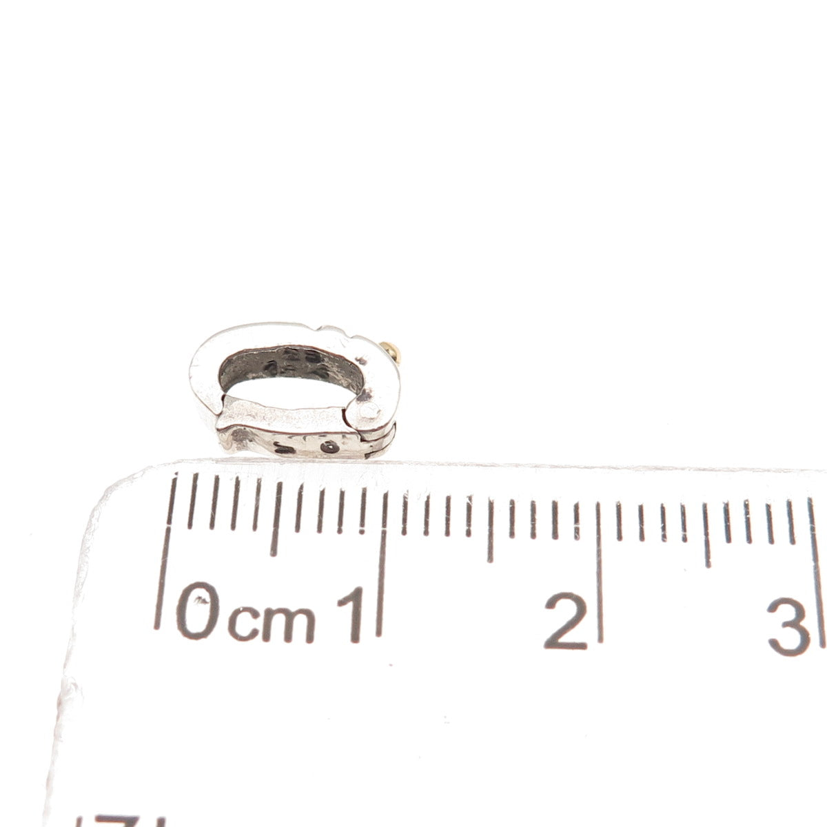 925 Sterling Silver 18K Gold Vintage Lock Clasp Bail for Charm Pendant