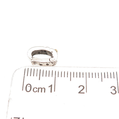 925 Sterling Silver 18K Gold Vintage Lock Clasp Bail for Charm Pendant