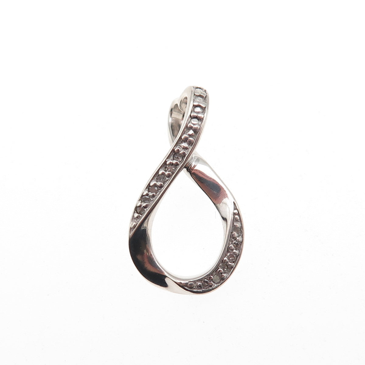 BGE Bradford 925 Sterling Real Diamond I Love You Forever Infinity Mini Pendant