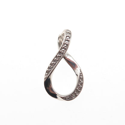BGE Bradford 925 Sterling Real Diamond I Love You Forever Infinity Mini Pendant