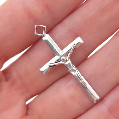 Tru-Kay 925 Sterling Silver Vintage Crucifix Cross Charm Pendant