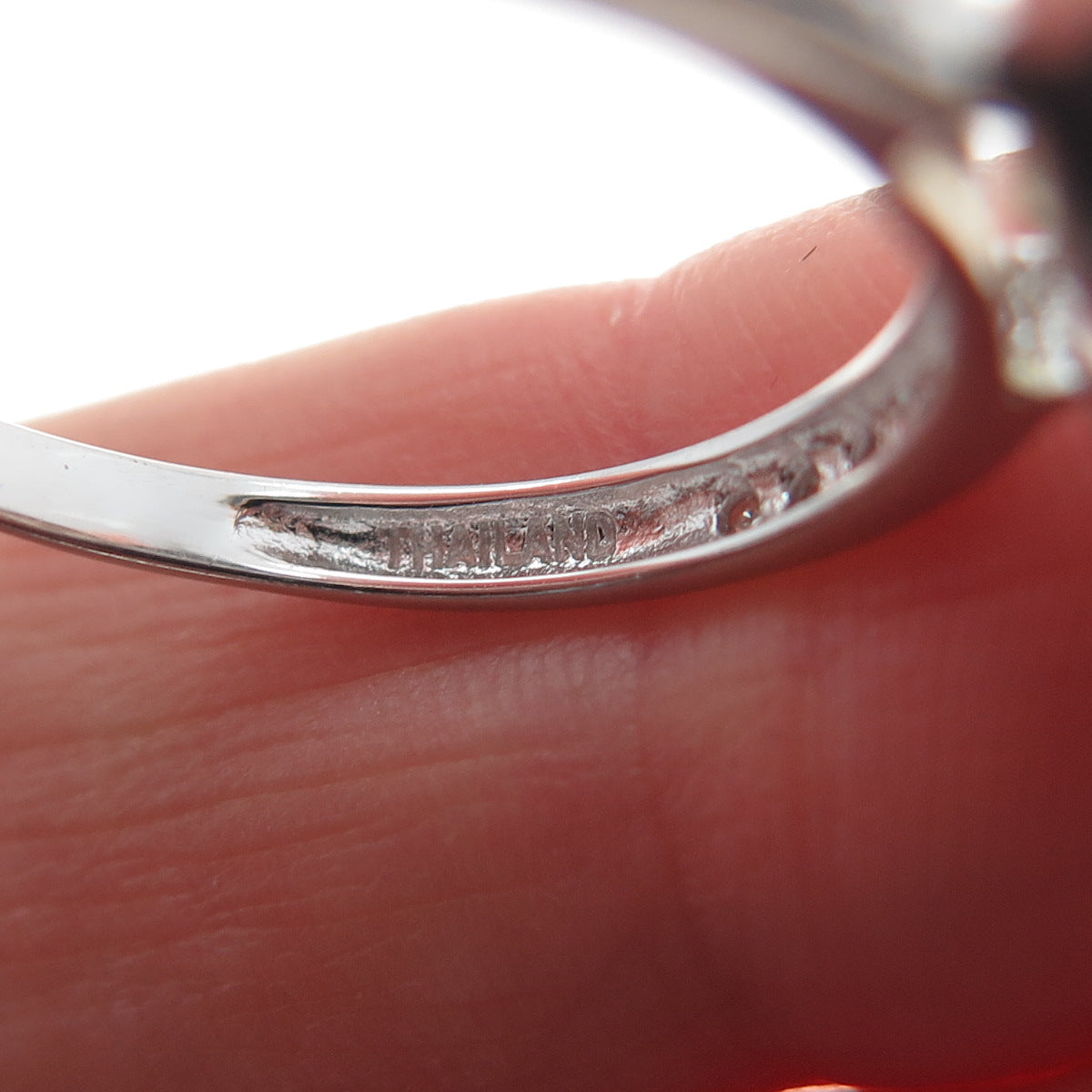 925 Sterling Silver Real Round-Cut Diamond & Oval-Cut Citrine Ring Size 7.25