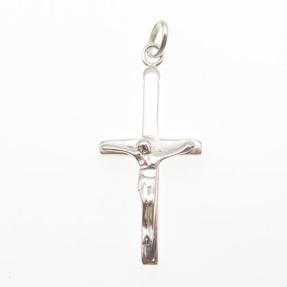 925 Sterling Silver Vintage Crucifix Cross Charm Pendant