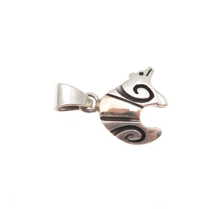 Ervin Hoskie Navajo Old Pawn Sterling Silver Vintage Native Bear Charm Pendant