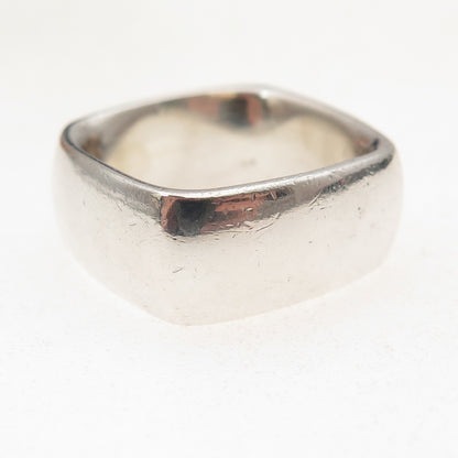 Joseph Esposito 925 Sterling Silver Vintage Oxidized Square Band Ring Size 7.25