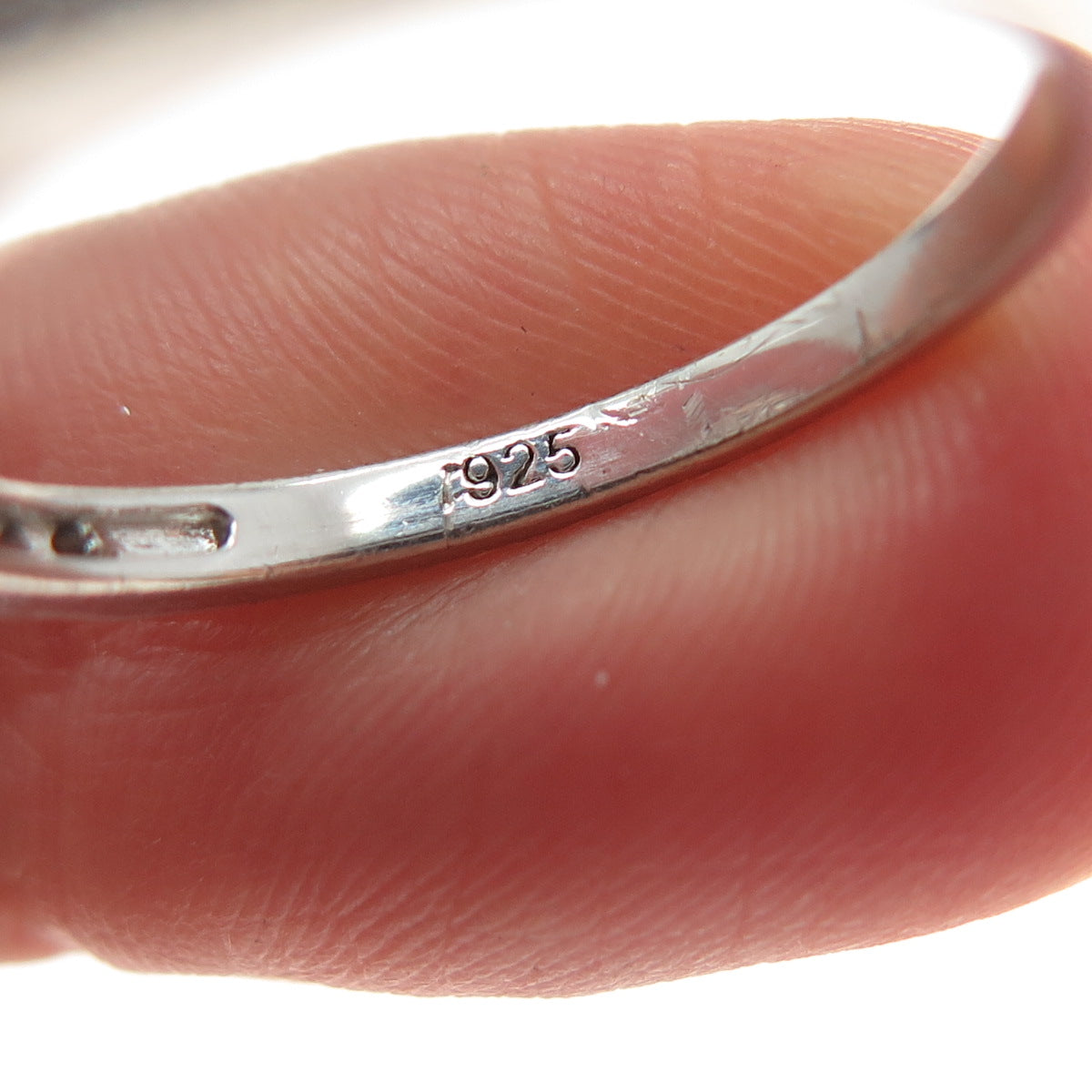 925 Sterling Silver Round-Cut C Z Engagement Ring Size 7