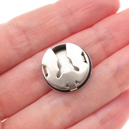Old Pawn 925 Sterling Silver Vintage Southwestern Native Bear Tribal Clip Button