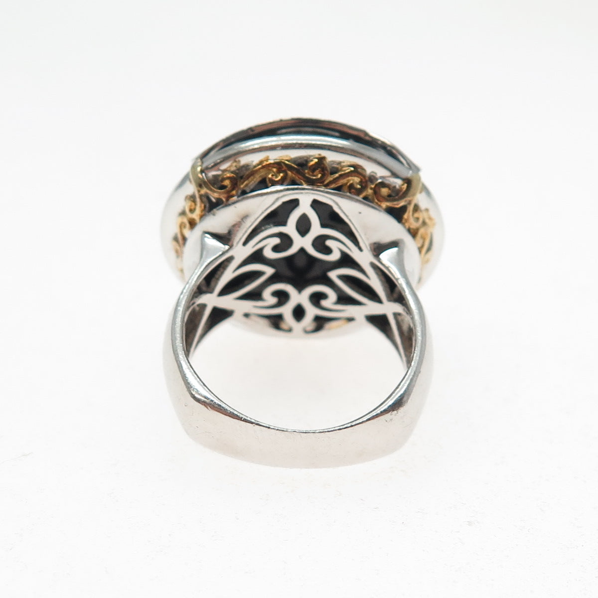 MICHAEL VALITUTTI Gems En Vogue Sterling Black Onyx Peridot Tiger Ring Size 7.25