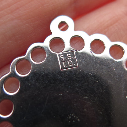 Town & Country 925 Sterling Silver Vintage Happy Birthday Charm Pendant
