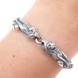 Theo Fennell Sterling Silver Vintage London Leo Zodiac Oxidized Bracelet 6.25"