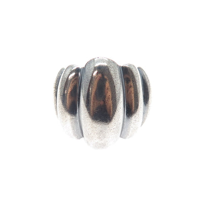 925 Sterling Silver Vintage Mexico Modernist Oxidized Ring Size 7.25