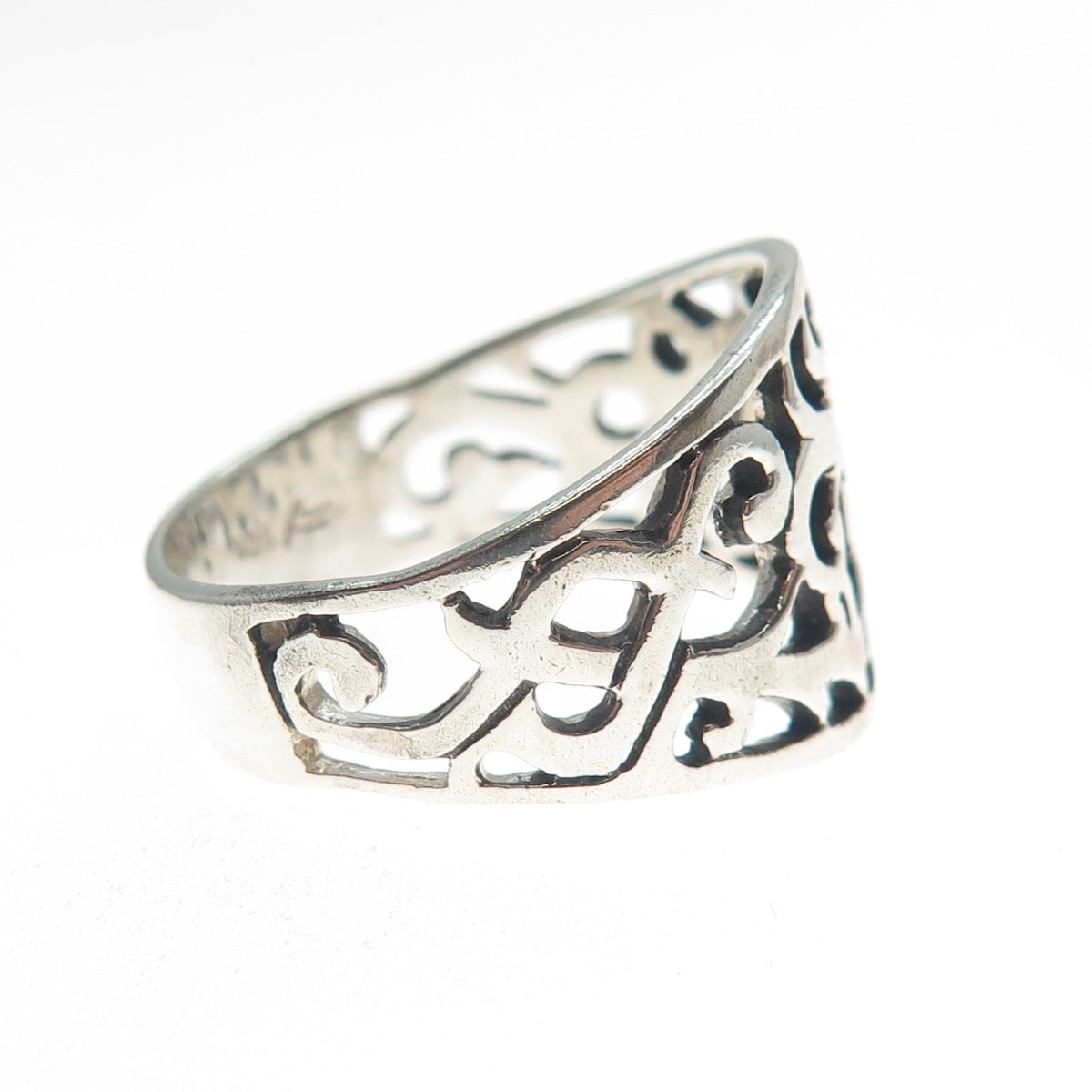 925 Sterling Silver Vintage Celtic Knot Ring Size 9.25
