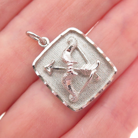 925 Sterling Silver Vintage Sagittarius Zodiac Sign Mini Charm Pendant