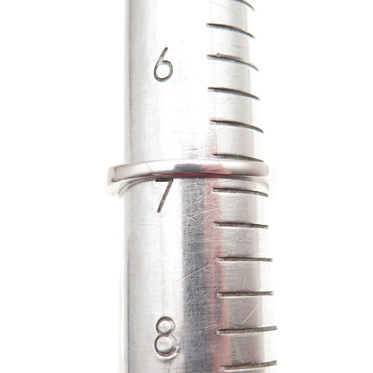 925 Sterling Silver Round-Cut Lab-Created Ruby & Real White Topaz Ring Size 7