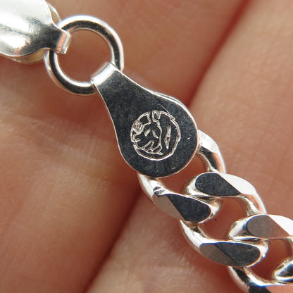 925 Sterling Silver Vintage Cuban Chain Necklace 24"