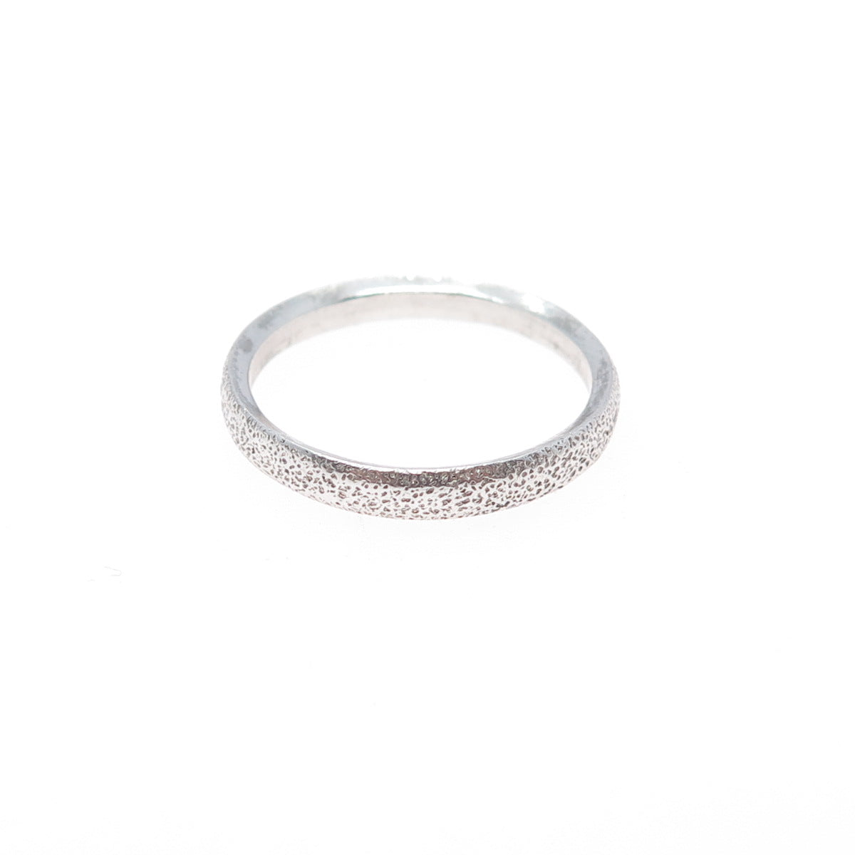 925 Sterling Silver Vintage Textured Stackable Band Ring Size 9.25