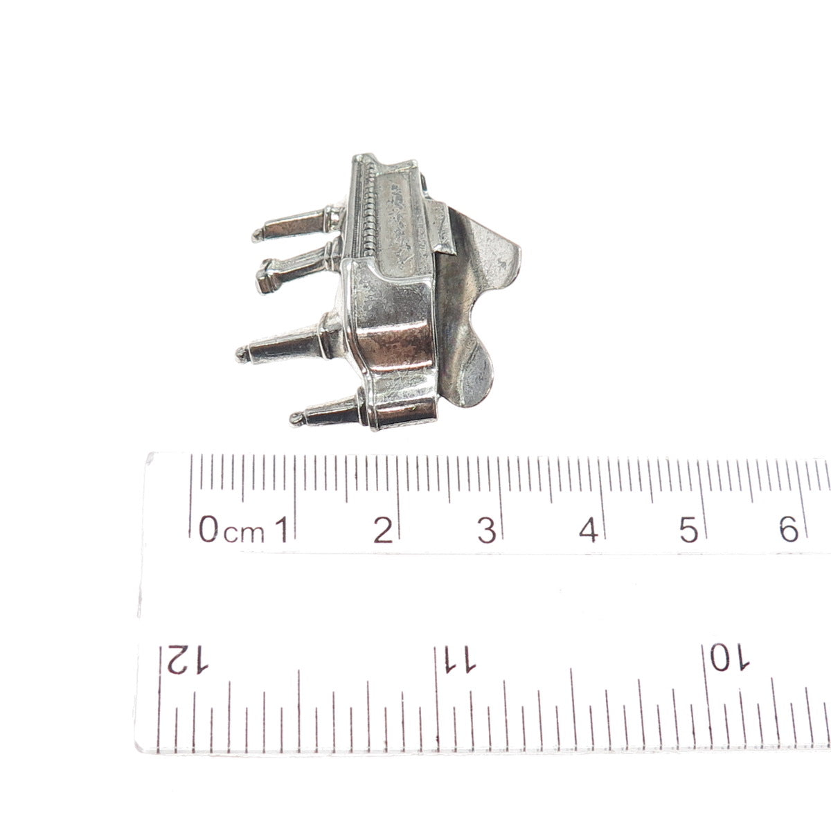 BEAU 925 Sterling Silver Vintage Grand Piano Oxidized Pin Brooch