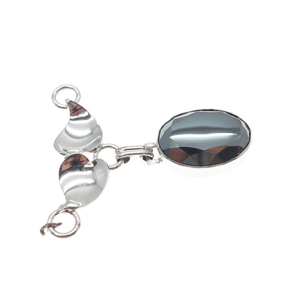 CURTIS CREATIONS 925 Sterling Silver Antique Real Hematite Centerpiece Pendant