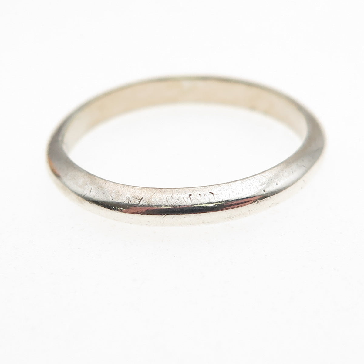 Ken Ber 925 Sterling Silver Vintage Classic Wedding Stackable Band Ring Size 8