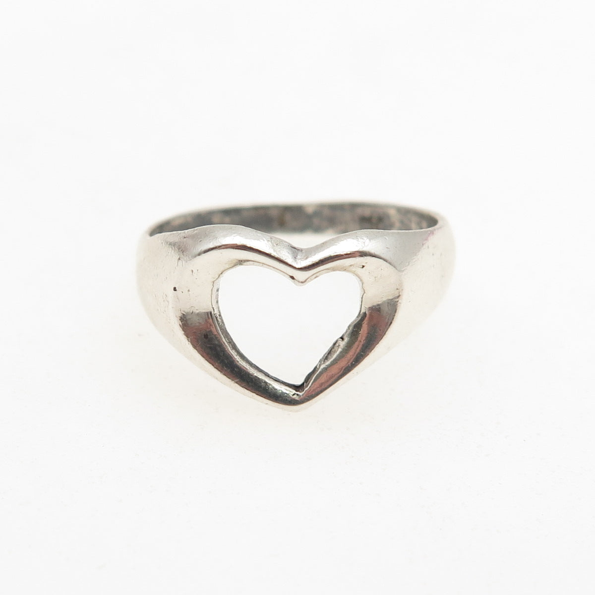 JACKSON HOLE 925 Sterling Silver Vintage Open Heart Ring Size 7.5