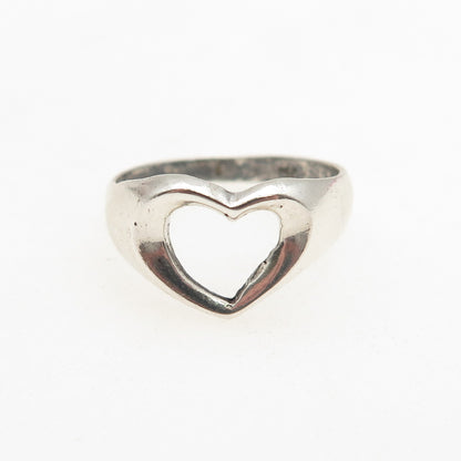 JACKSON HOLE 925 Sterling Silver Vintage Open Heart Ring Size 7.5