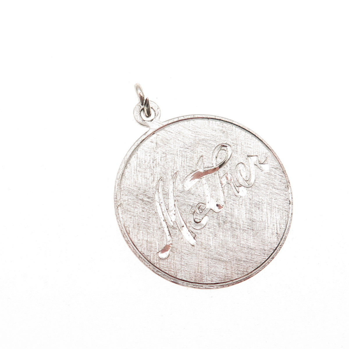 Griffith & Sons 925 Sterling Silver Vintage Engraved Mother Charm Pendant
