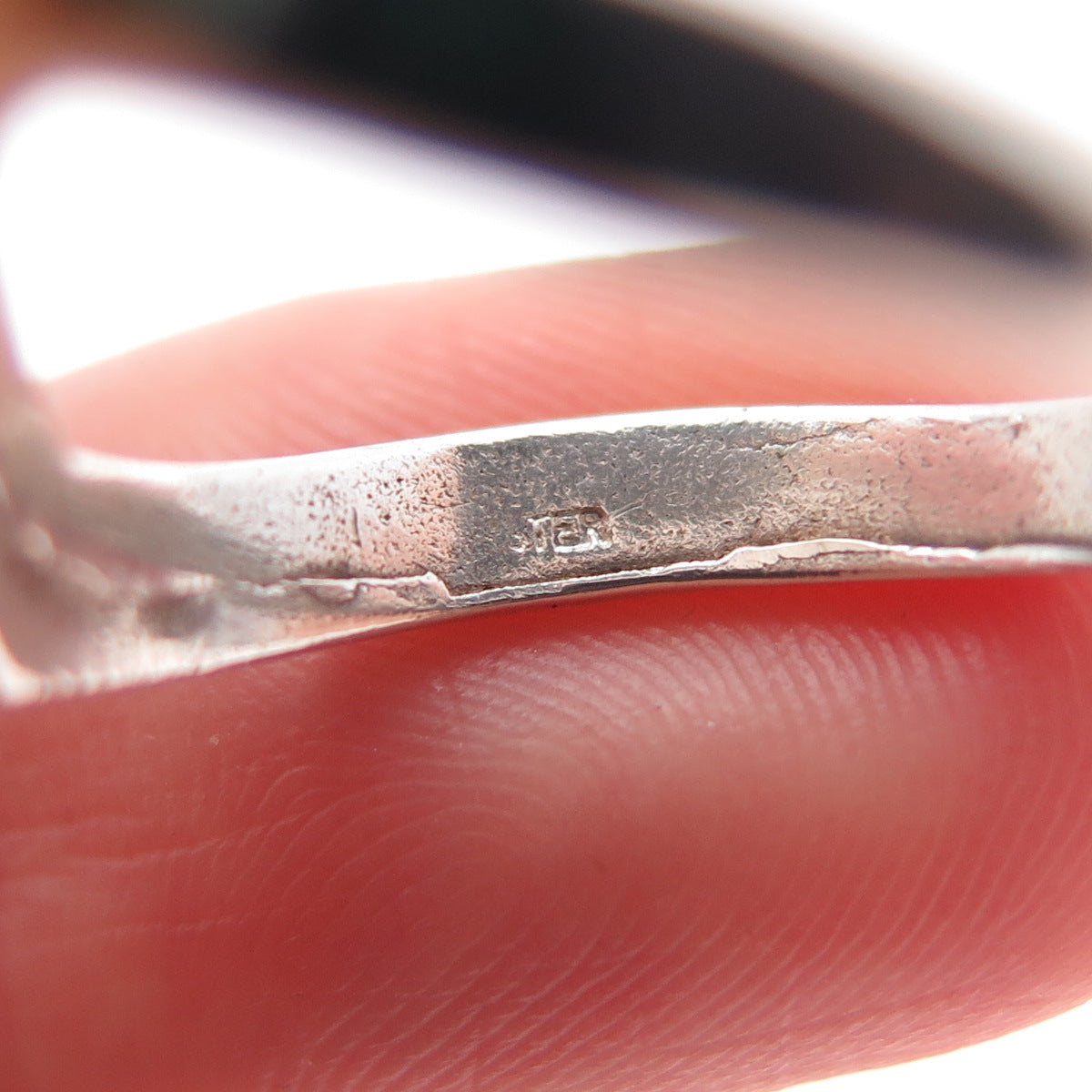 Old Pawn 925 Sterling Silver Vintage Southwestern Turquoise Inlay Ring Size 6.25